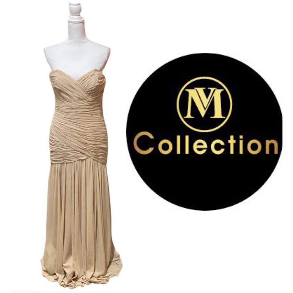 NWT VM Collection Champagne Cocktail Ball Gown